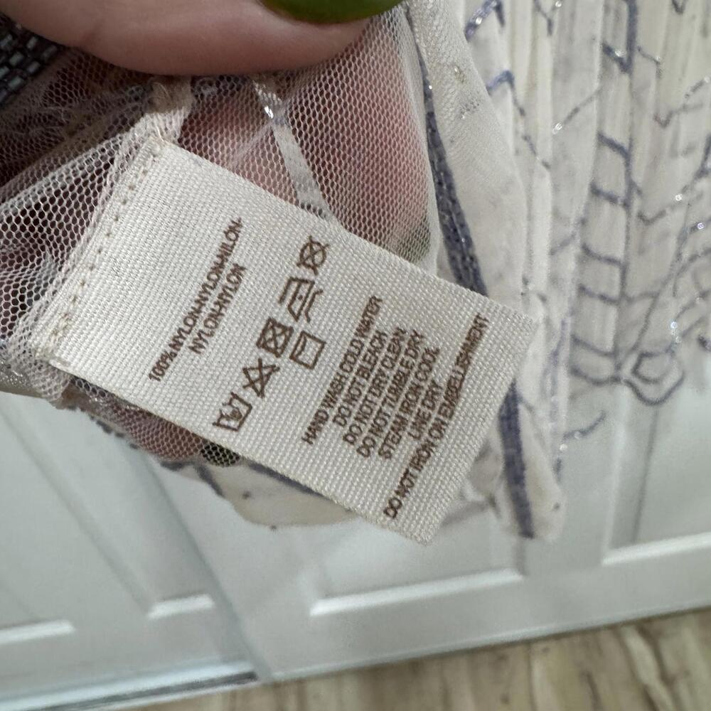 Free People Dress Small Womens Intimates Mesh Sheer Beaded Slip Nighttime Xsmall - Picture 7 of 8